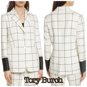 TORY BURCH Holt Windowpane Plaid Blazer Feel free to make me an offer 🌻🌻🌻
